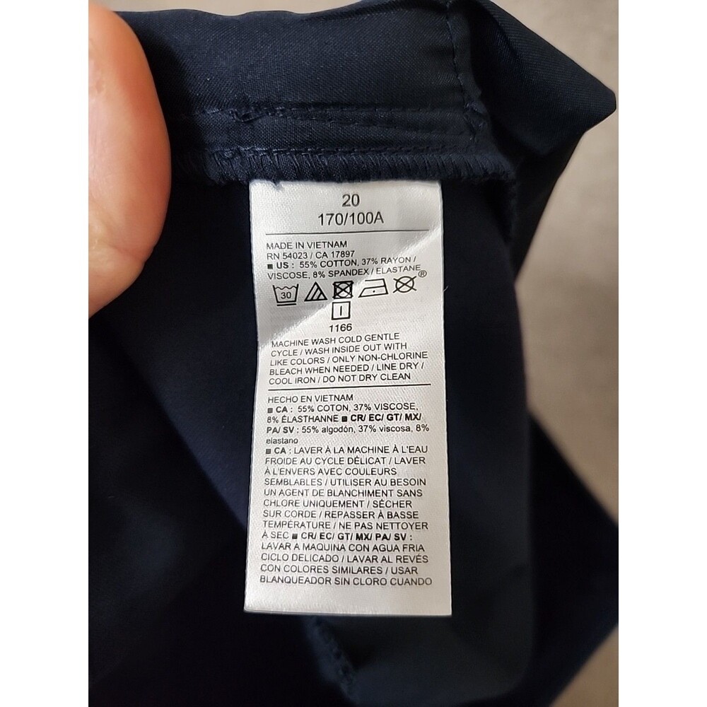 Old Navy Pixie Straight Ankle Pants Womens 20 Navy Blue High Rise Stretch NEW - Picture 9 of 10
